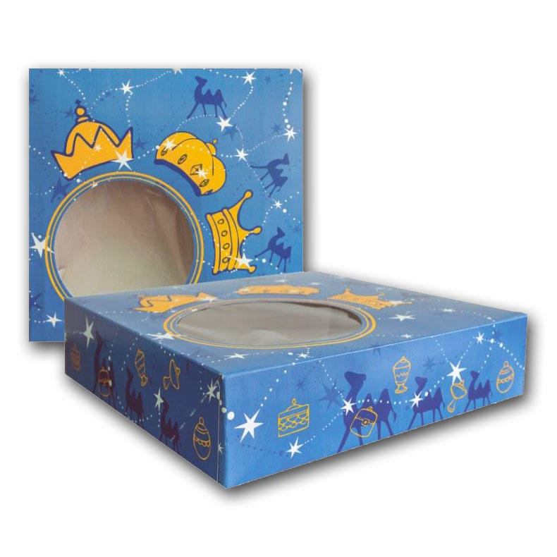 Caja cuadrada roscón de Reyes